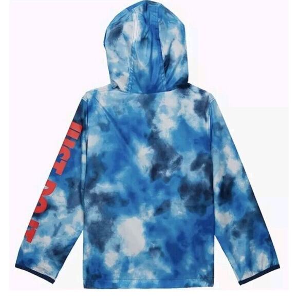 NEW Nike Just Do It Printed Windbreaker Jacket Blue Boys Kids Size 6 New - Picture 2 of 2